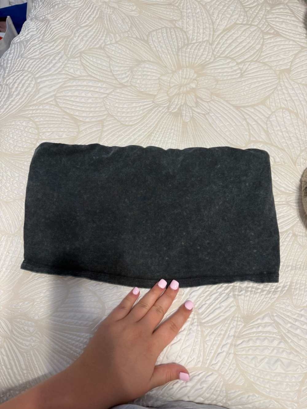 aerie Charcoal Gray Strapless Tube Top